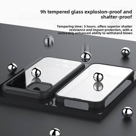 Transparent glass phone case