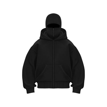 Light-colored board with hood men's hoodie