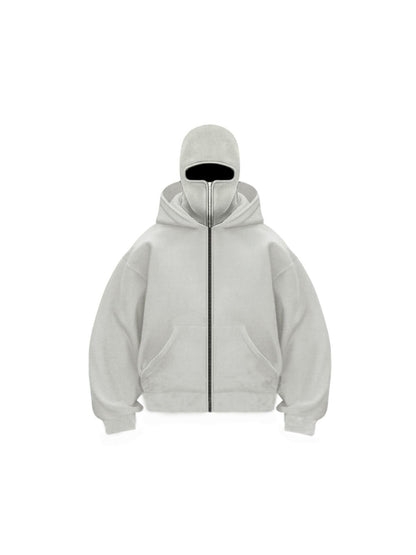 Light-colored board with hood men's hoodie
