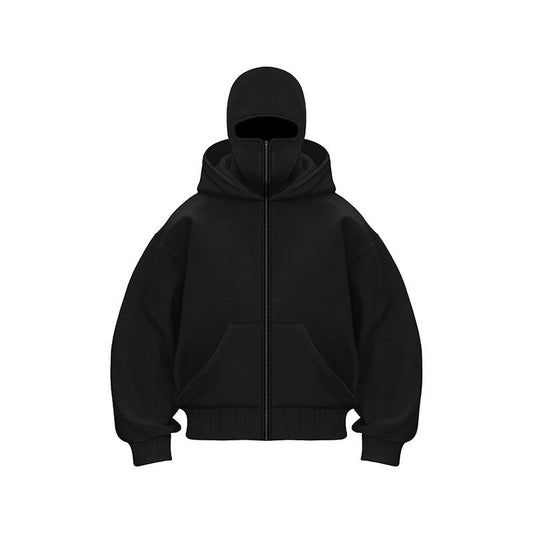 Light-colored board with hood men's hoodie