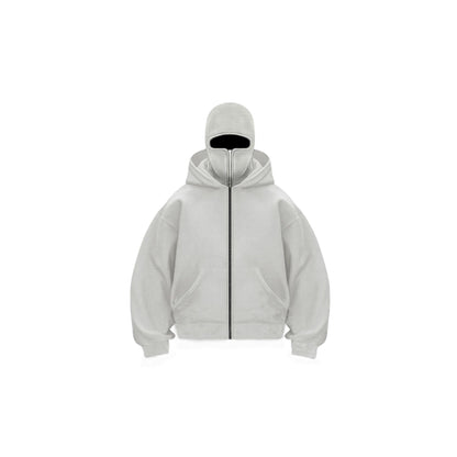 Light-colored board with hood men's hoodie