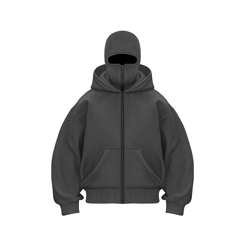 Light-colored board with hood men's hoodie
